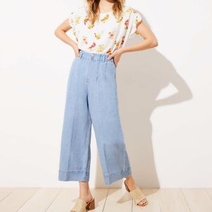 Wide leg cropped jeans